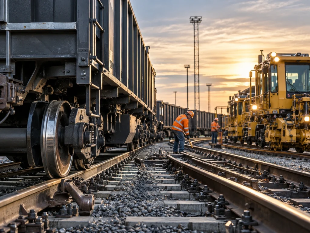 Rail car and track equipment